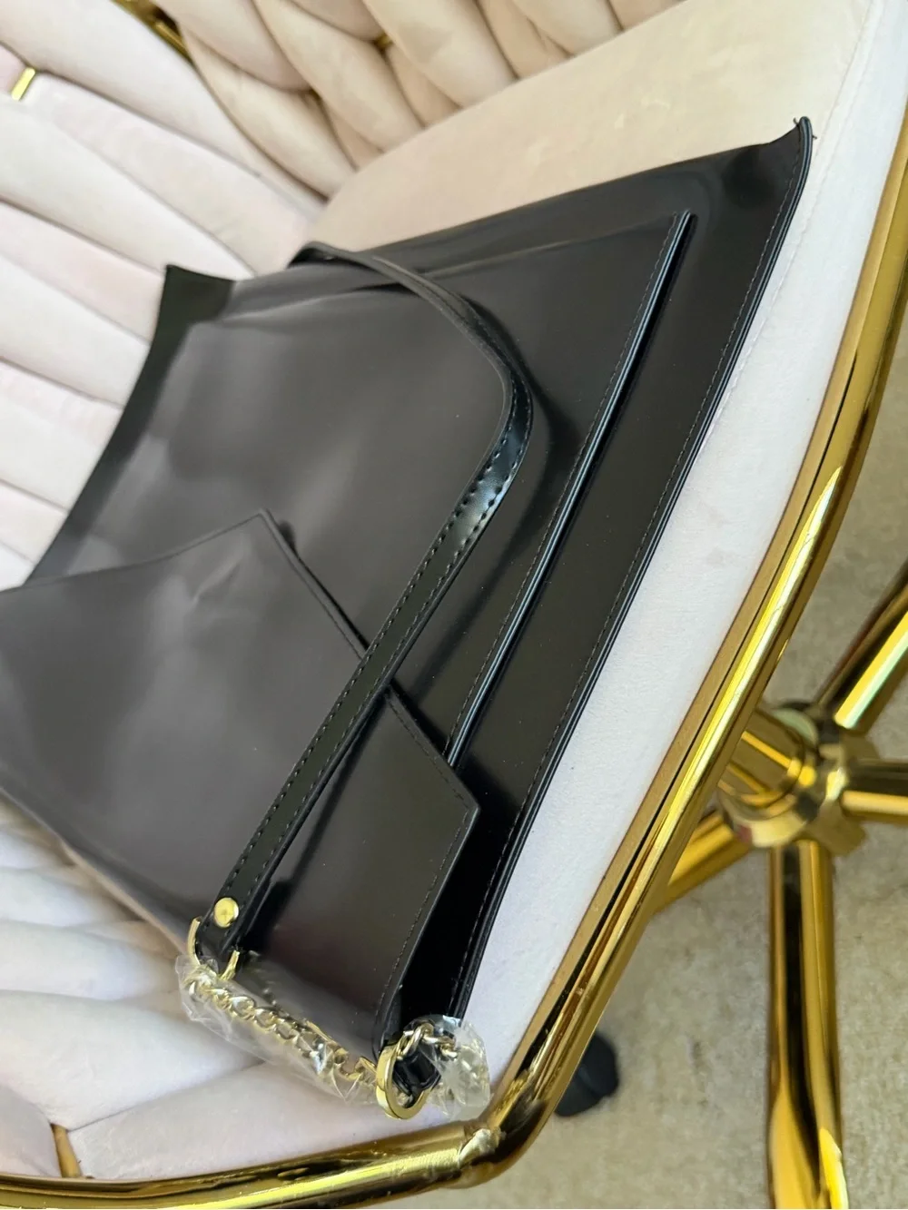 Glass Ladder & Co. The Hepburn Black Vegan Leather Laptop Bag / Document Holder